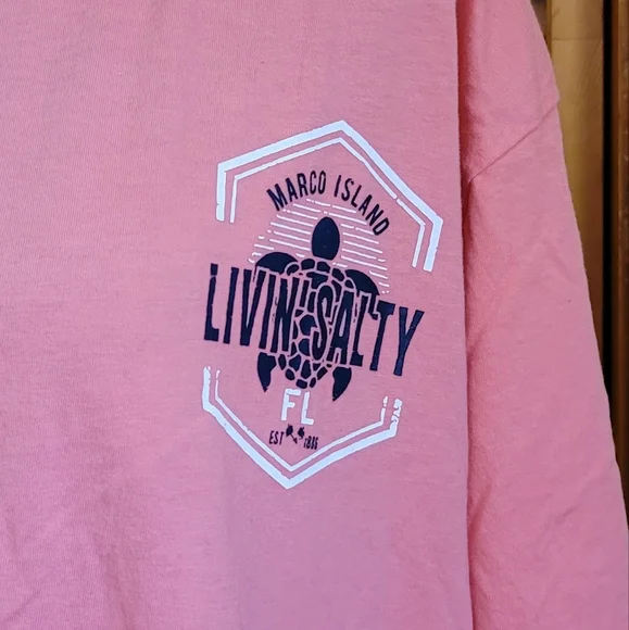 NWOT "Living Salty" Short Sleeve Tee Size XL - Picture 2 of 6